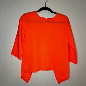 Neon Orange Blouse